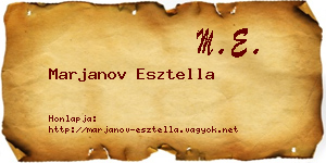 Marjanov Esztella névjegykártya